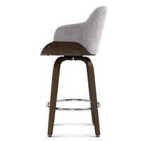 Bar Stools Swivel Velvet Padded Wooden Furniture Kings Warehouse 