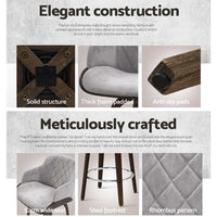 Bar Stools Swivel Velvet Padded Wooden Furniture Kings Warehouse 