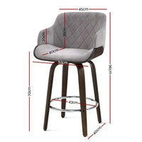 Bar Stools Swivel Velvet Padded Wooden Furniture Kings Warehouse 