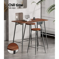 Bar Table Industrial Dining Desk High Wood Kitchen Shelf Wooden Cafe Pub Redecorate for Winter Kings Warehouse 