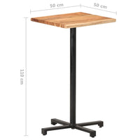 Bar Table with Live Edges 50x50x110 cm Solid Acacia Wood Kings Warehouse 