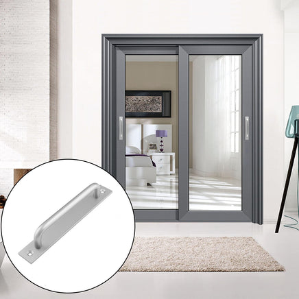Barn Door Handle Sliding Pull Cabinet Door Handles Drawer knobs Kitchen Handles Silver Kings Warehouse 