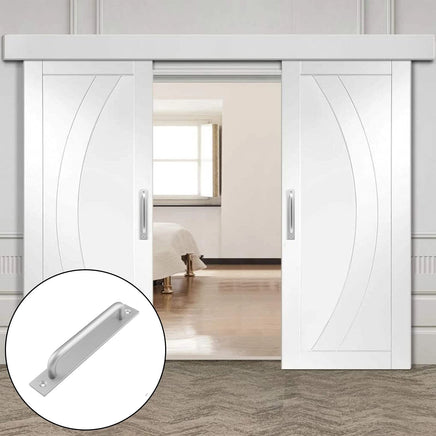 Barn Door Handle Sliding Pull Cabinet Door Handles Drawer knobs Kitchen Handles Silver Kings Warehouse 