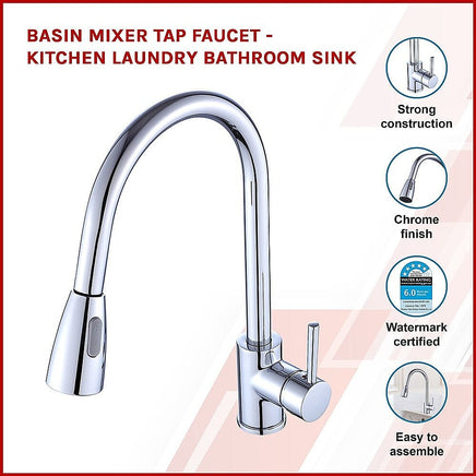 Basin Mixer Tap Faucet -Kitchen Laundry Bathroom Sink Kings Warehouse 
