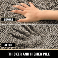 Bath Mat Rug Bathroom Extra Soft Absorbent Rugs Non Slip Quick Dry Grey Kings Warehouse 