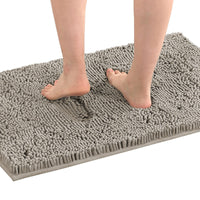 Bath Mat Rug Bathroom Extra Soft Absorbent Rugs Non Slip Quick Dry Grey Kings Warehouse 