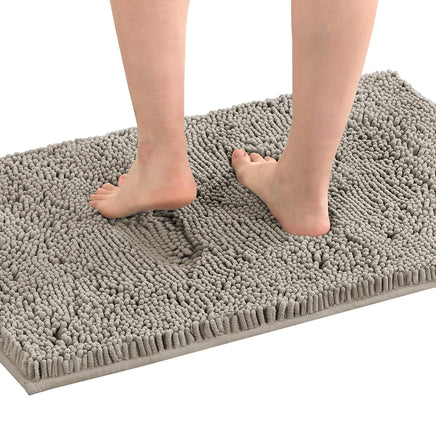 Bath Mat Rug Bathroom Extra Soft Absorbent Rugs Non Slip Quick Dry Grey Kings Warehouse 