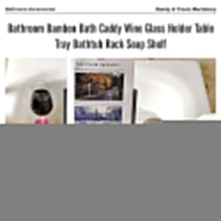 Bathroom Bamboo Bath Caddy Wine Glass Holder Table Tray Bathtub Rack Soap Shelf Home & Garden Kings Warehouse 