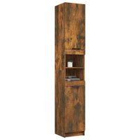 Bathroom Cabinet Smoked Oak 32x34x188.5 cm Engineered Wood Kings Warehouse 