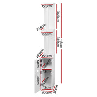 Bathroom Cabinet Storage 118cm Shelf White Furniture Kings Warehouse 