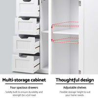 Bathroom Cabinet Storage Drawers White Furniture Kings Warehouse 