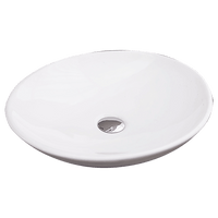 Bathroom Ceramic Oval Above Countertop Basin for Vanity