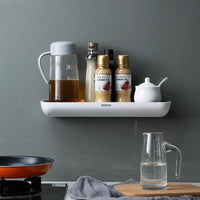 Bathroom Shelves Organizer Wall Mount Home Towel shelf Shampoo Rack With Towel Bar Storage Rack Bathroom Accessories Black Home & Garden Kings Warehouse 