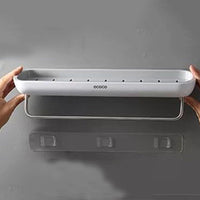 Bathroom Shelves Organizer Wall Mount Home Towel shelf Shampoo Rack With Towel Bar Storage Rack Bathroom Accessories Black Home & Garden Kings Warehouse 