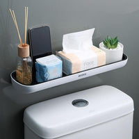 Bathroom Shelves Organizer Wall Mount Home Towel shelf Shampoo Rack With Towel Bar Storage Rack Bathroom Accessories Black Home & Garden Kings Warehouse 