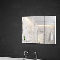Bathroom Vanity Mirror with Storage Cabinet - White Big Discounts on Christmas Entertaining Kings Warehouse 
