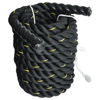 Battle Rope Dia 3.8cm x 9M length Poly Exercise Workout Strength Training Sports & Fitness Kings Warehouse 