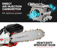 Baumr-AG 25CC Petrol Chainsaw Arborist 10 Bar Tree Pruning Garden Chain Saw Tools Kings Warehouse 