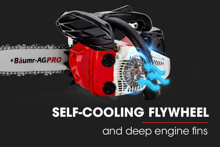 Baumr-AG 25CC Petrol Chainsaw Arborist 10 Bar Tree Pruning Garden Chain Saw Tools Kings Warehouse 