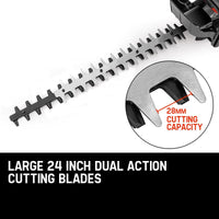 Baumr-AG 26CC Petrol Hedge Trimmer - 2-Stroke Clipper Saw Precision 24 Blade Tools Kings Warehouse 