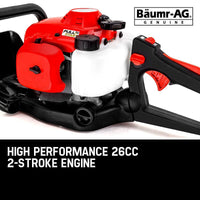 Baumr-AG 26CC Petrol Hedge Trimmer - 2-Stroke Clipper Saw Precision 24 Blade Tools Kings Warehouse 