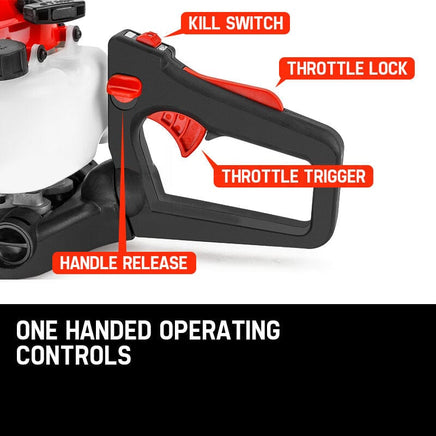 Baumr-AG 26CC Petrol Hedge Trimmer - 2-Stroke Clipper Saw Precision 24 Blade Tools Kings Warehouse 