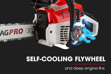 Baumr-AG 38CC Petrol Commercial Chainsaw 16 Bar E-Start 3.2 HP Chain Saw Tools Kings Warehouse 