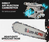 Baumr-AG 38CC Petrol Commercial Chainsaw 16 Bar E-Start 3.2 HP Chain Saw Tools Kings Warehouse 
