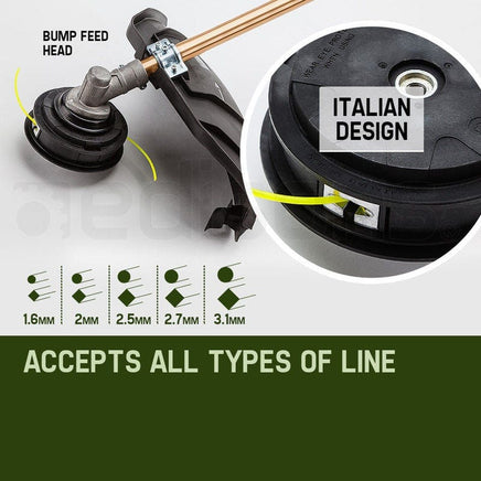 BAUMR-AG 65cc 9in1 Long Reach Garden Multi-tool, Pole Saw, Hedge & Line Trimmer, Brush Cutter, 12" Tree Trimming Pruning Chainsaw Bar, 2 Extension Shafts Tools Kings Warehouse 