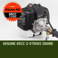 BAUMR-AG 65cc 9in1 Long Reach Garden Multi-tool, Pole Saw, Hedge & Line Trimmer, Brush Cutter, 12" Tree Trimming Pruning Chainsaw Bar, 2 Extension Shafts Tools Kings Warehouse 