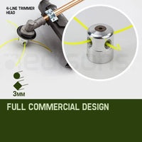 BAUMR-AG 65cc 9in1 Long Reach Garden Multi-tool, Pole Saw, Hedge & Line Trimmer, Brush Cutter, 12" Tree Trimming Pruning Chainsaw Bar, 2 Extension Shafts Tools Kings Warehouse 