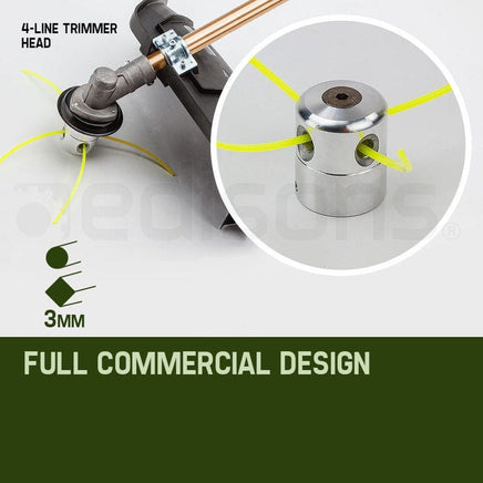 BAUMR-AG 65cc 9in1 Long Reach Garden Multi-tool, Pole Saw, Hedge & Line Trimmer, Brush Cutter, 12" Tree Trimming Pruning Chainsaw Bar, 2 Extension Shafts Tools Kings Warehouse 