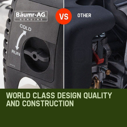 BAUMR-AG 65cc 9in1 Long Reach Garden Multi-tool, Pole Saw, Hedge & Line Trimmer, Brush Cutter, 12" Tree Trimming Pruning Chainsaw Bar, 2 Extension Shafts Tools Kings Warehouse 