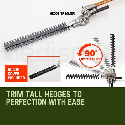 Baumr-AG 65CC Long Reach Pole Chainsaw Hedge Trimmer Pruner Chain Saw Tree Multi Tool Tools Kings Warehouse 