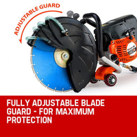 Baumr-AG 75cc Concrete Cut Off Demolition Saw Wet Demo Road Cutter Brick Tools Kings Warehouse 