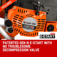 Baumr-AG 75cc Concrete Cut Off Demolition Saw Wet Demo Road Cutter Brick Tools Kings Warehouse 