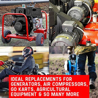 Baumr-AG 7HP DIESEL Stationary Engine 4 Stroke OHV Horizontal Shaft Motor Tools Kings Warehouse 