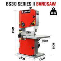 Baumr-AG Bandsaw Wood Cutting Band Saw Portable Wood Vertical Benchtop Machine Tools Kings Warehouse 