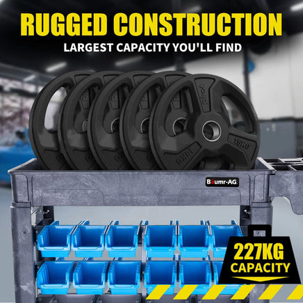 Baumr-AG Parts Bin Trolley Service Utility Cart Storage Mobile Tool Workshop Tools Kings Warehouse 