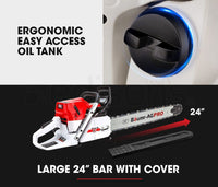 BAUMR-AG Petrol Commercial Chainsaw 24 Bar E-Start Chain Saw Top Handle Pruning Tools Kings Warehouse 