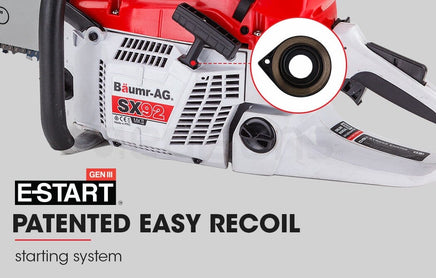 BAUMR-AG Petrol Commercial Chainsaw 24 Bar E-Start Chain Saw Top Handle Pruning Tools Kings Warehouse 