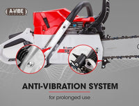 BAUMR-AG Petrol Commercial Chainsaw 24 Bar E-Start Chain Saw Top Handle Pruning Tools Kings Warehouse 