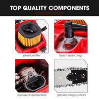 BAUMR-AG Petrol Commercial Chainsaw 24 Bar E-Start Chain Saw Top Handle Pruning Tools Kings Warehouse 