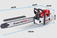 BAUMR-AG Petrol Commercial Chainsaw 24 Bar E-Start Chain Saw Top Handle Pruning Tools Kings Warehouse 