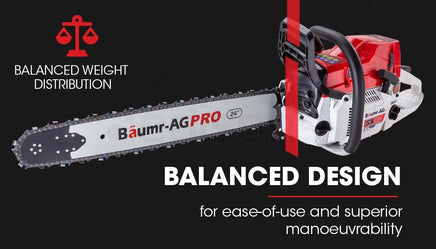 BAUMR-AG Petrol Commercial Chainsaw 24 Bar E-Start Chain Saw Top Handle Pruning Tools Kings Warehouse 