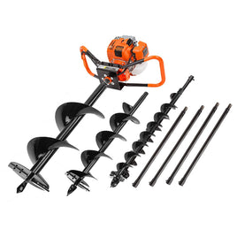 Baumr-AG Post Hole Digger 88CC Posthole Earth Auger Fence Borer Petrol Drill Bit Tools Kings Warehouse 