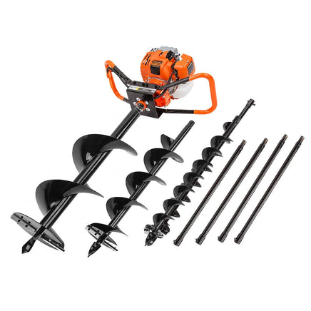 Baumr-AG Post Hole Digger 88CC Posthole Earth Auger Fence Borer Petrol Drill Bit Tools Kings Warehouse 