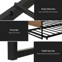 Bed Frame 2x Single Size Metal Trundle Daybed DEAN Furniture Kings Warehouse 