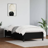 Bed Frame Black 107x203 cm King Single Faux Leather Kings Warehouse 