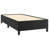 Bed Frame Black 107x203 cm King Single Faux Leather Kings Warehouse 